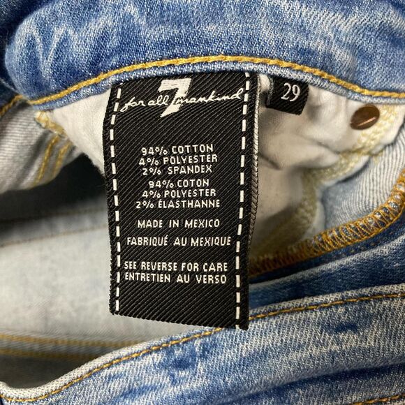 7 For All Mankind High Waist Josefina Blue Jeans Size 29 - Picture 6 of 7